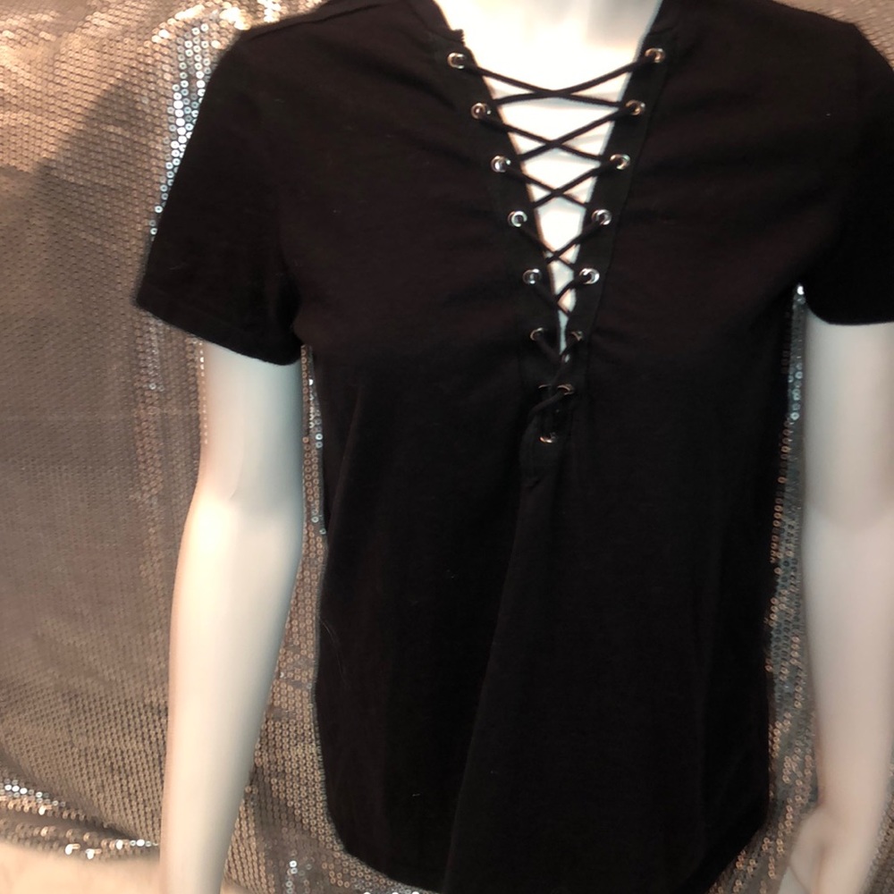Forever 21 lace up shirt